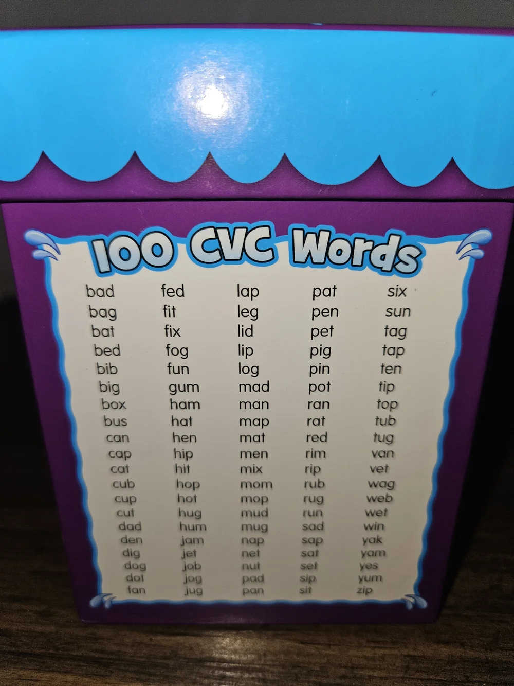 Lakeshore Splash! Reading Game CVC Words - Purple